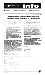 Canada Post Review Task Force Releases Discussion Paper on Future of Canada Post!