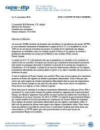 Message du STTP au ministre Morneau : retirez le projet de loi C-27 et protégez les régimes à prestations déterminées