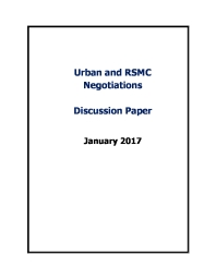 Urban and RSMC Negotiations Discussion Paper (January 2017)