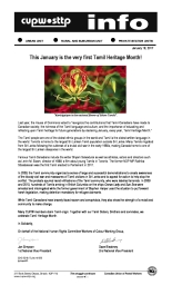 This January is the very first Tamil Heritage Month!