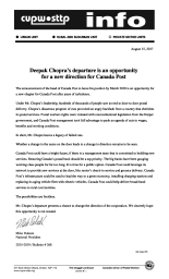 Deepak Chopra’s Departure Is An Opportunity  For A New Direction For Canada Post