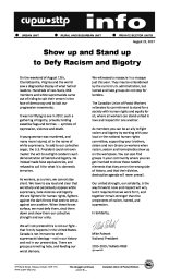 Show up and Stand up  to Defy Racism and Bigotry