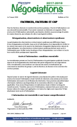 Factrices, facteurs et CSP