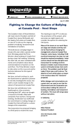 Fighting to Change the Culture of Bullying at Canada Post – Next Steps