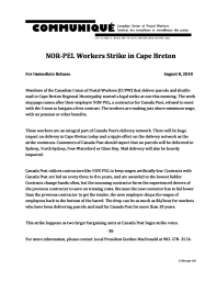 NOR-PEL Workers Strike in Cape Breton