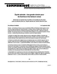 Équité salariale : Une grande victoire pour les factrices et les facteurs ruraux