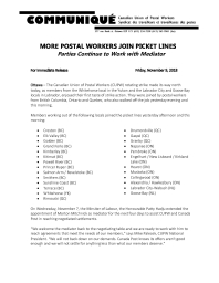 More Postal Workers Join Picket Lines