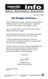 The Struggle Continues…