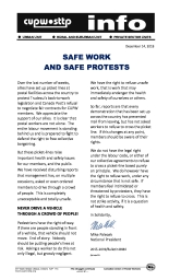 Safe Work and Safe Protests
