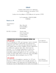 Procès-verbal de la réunion du Comité national mixte des uniformes - urbain (Le 9 septembre, 2019)