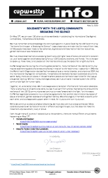 Solidarity with the LGBTQ Community:  Breaking the Silence