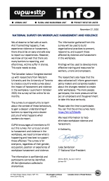 National Survey on Workplace Harassment and Violence