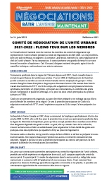Comité de négociation de l’unité urbaine 2021-2022 : Pleins feux sur les membres