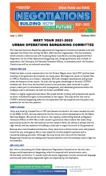 Meet Your 2021-2022 Urban Operations Bargaining Committee
