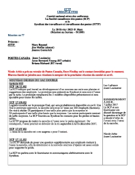 Procès-verbal de la réunion du Comité national mixte des uniformes (Le 20 février 2023)