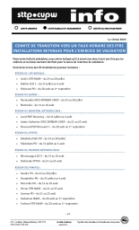 Comité de transition vers un taux horaire des FFRS - Installations retenues pour l’exercice de validation 