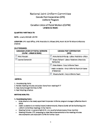 National Joint Uniform Committee Meeting Minutes (June 8, 2023)