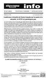 Conférence virtuelle de Postes Canada sur la santé et la sécurité : le STTP n’y participera pas