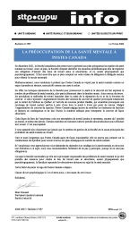La préoccupation de la santé mentale à Postes Canada