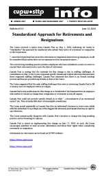 Standardized Approach for Retirements and Resignations