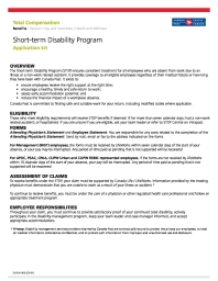 Application Kit - Short-Term Disability Program (STDP) - 22-054-300 (22-01)
