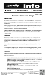 Arbitration: Commercial Pickups