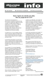 Notre régime de retraite est ciblé. Non au projet de loi C-27!