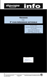 Vacance à la 3e vice-présidence nationale