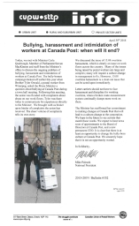 Bullying, harassment and intimidation of workers at Canada Post: when will it end?