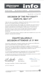 Équité salariale : Décision attendue le 31 mai