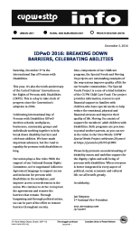  IDPwD 2016: Breaking Down Barriers, Celebrating Abilities