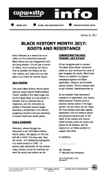 Black History Month 2017: Roots and Resistance