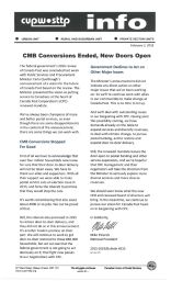 CMB Conversions Ended, New Doors Open