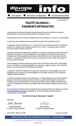 Équité salariale : paiements rétroactifs