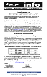 Équité salariale – étape trois du paiement rétroactif