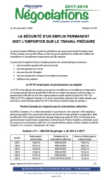 La sécurité d’un emploi permanent doit l’emporter sur le travail précaire