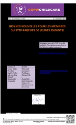 Bonnes nouvelles pour les membres du STTP parents de jeunes enfants!