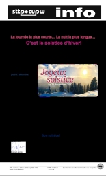 La journée la plus courte… La nuit la plus longue… C’est le solstice d’hiver!