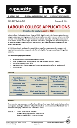 Labour College Applications