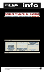 Collège syndical du Canada - Nouvelle date limite pour présenter une demande : le 8 avril 2024