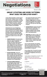 Group 2 Staffing and Work Patterns: What Does the Employer Want?