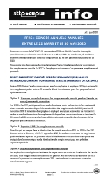 FFRS : congés annuels annulés entre le 22 mars et le 30 mai 2020