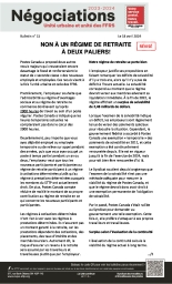 Non à un régime de retraite  à deux paliers!