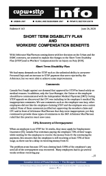 Short Term Disability Plan and Workers’ Compensation Benefits