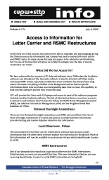Access to Information for Letter Carrier and RSMC Restructures 