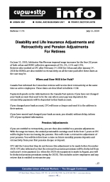 Disability and Life Insurance Adjustments and Retroactivity and Pension Adjustments  For Retirees