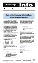 Des cotisations syndicales liées  aux hausses salariales