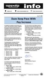 Dues Keep Pace With  Pay Increase