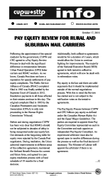 Pay Equity Review for Rural and Suburban Mail Carriers