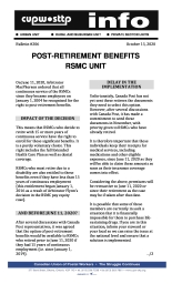 Post-Retirement Benefits – RSMC Unit